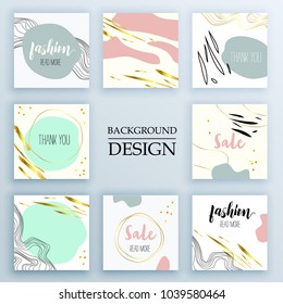 Set of backgrounds with trendy design. Applicable for Covers, Voucher, Posters, Flyers and Banner Designs.