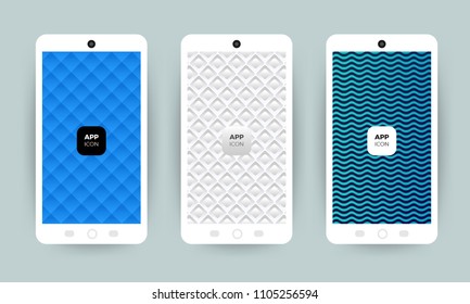 Set of backgrounds with trendy design. Applicable for Cover, Voucher, Poster, Flyer. Splash screen for web site or mobile app / application. Vector illustrate.