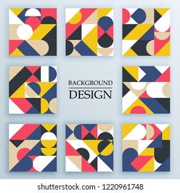 Set of backgrounds with trendy design. Applicable for Covers, Voucher, Posters, Flyers and Banner Designs.