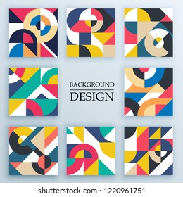 Set of backgrounds with trendy design. Applicable for Covers, Voucher, Posters, Flyers and Banner Designs.