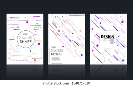 Set von Hintergründen mit trendigem Design. Gilt für Covers, Voucher, Poster, Flyer und Banner Designs.