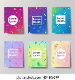 Set of backgrounds with trendy design. Applicable for covers, placards, posters, fliers and other. Vector Illustrations