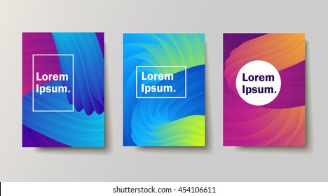 Set of backgrounds with trendy design. Applicable for covers, placards, posters, fliers and other. Vector Illustrations