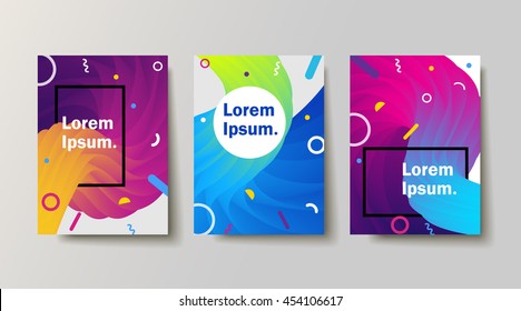 Set of backgrounds with trendy design. Applicable for covers, placards, posters, fliers and other. Vector illustration