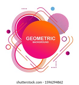 Set of backgrounds with trendy design. Colorful geometric background. Fluid shapes composition. Applicable for Covers, Voucher, Posters, Flyers and Banner Designs. -Vector