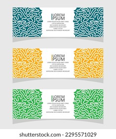 set of backgrounds a set of vector banners and template design with a pattern of green blue and orange business banner  and  vector banner design download  