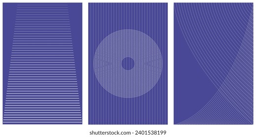 Set of backgrounds.Abstract geometry, stylish minimalistic linear background design.