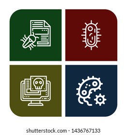 Set of bacteria icons such as Virus, Bacteria , bacteria