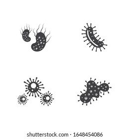 Set of Bacteria vector illustration icon template design