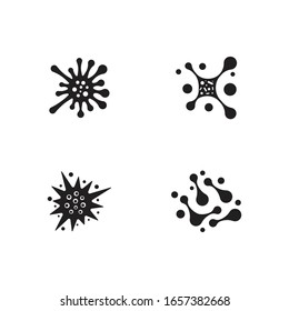 Set of Bacteria vector illustration icon template design