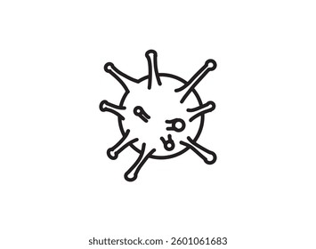 Set of an Bacteria and Virus Illustration