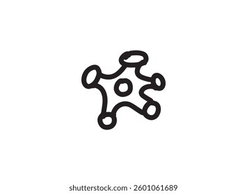 Set of an Bacteria and Virus Illustration
