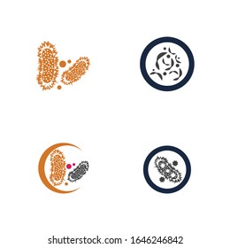 Set Bacterial Logo Template vector symbol nature
