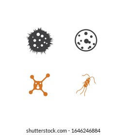 Set Bacterial Logo Template vector symbol nature