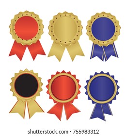 set of badge award medal.