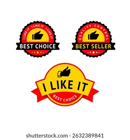 Set of badge best choice, best seller vector stamps.