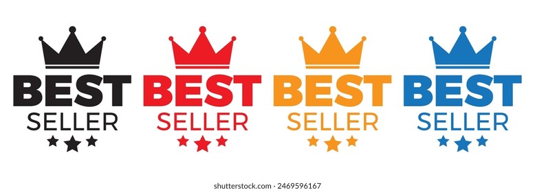 Set of badge best seller, best choice, best price, best quality. Quality badge, emblem. Modern vector. 11:11