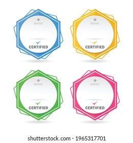 Set Badge Certificates Vector Illustration Certified Stock Vector ...