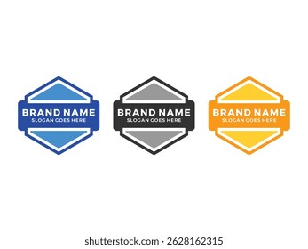 Set of badge hexagonal shapes symbol icon design vector isolated on transparent background