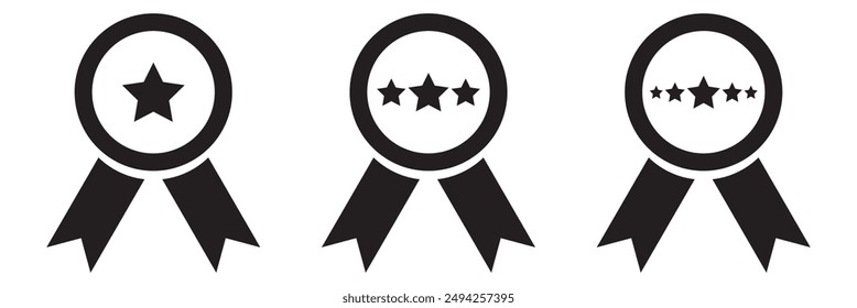 Set of badge icon isolated on white background.