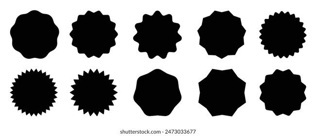 Set of badge icon. Qualification certificate medal. Red color badge symbol collection. Vector Illustration.