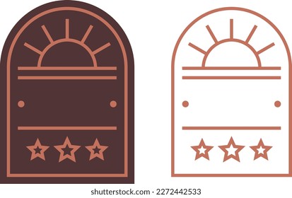 a set of badge icons