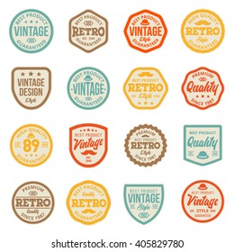 Set of Badge and Labels Retro Premium