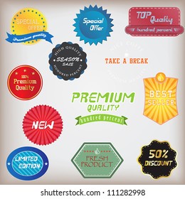 Set of badge and labels. Vector