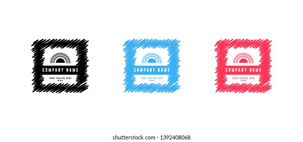 Set of Badge logo design - vector