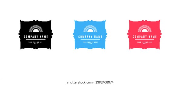 Set of Badge logo design - vector