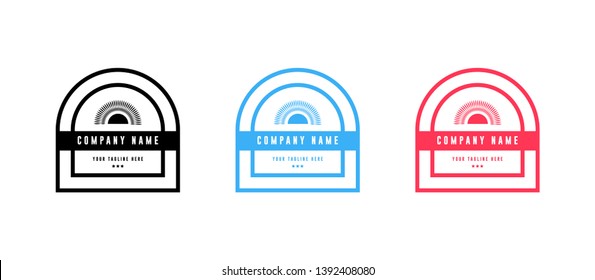 Set of Badge logo design - vector