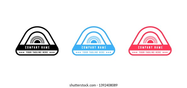 Set of Badge logo design - vector