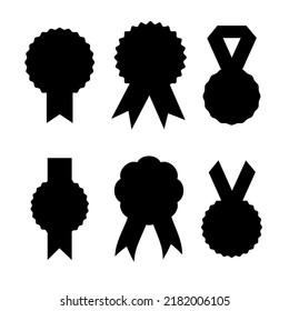 Set of badge silhouettes. Vector illustration