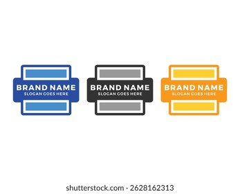 Set of badge square shapes symbol icon design vector isolated on transparent background