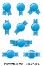 Set of badges. Award vector icon, realistic design best vector