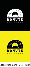 Set of badges, banner, labels and logos for donuts shop and bakery.