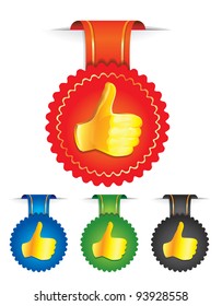 set of badges with best choice signs in different colors - vector illustration