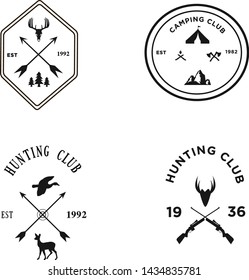 Set Badges Hunting Logo Explore