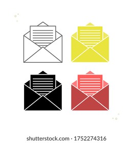 Set of badges mail envelopes for your web site, application, banner