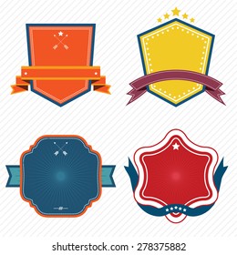 Set of badges ribbons,banner and labels .eps10