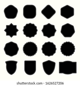 Set of badges and shape vector design