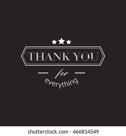 Set of badges with thank you graphics and design elements. Vector thankful labels and logo for gratitude, branding, advertisement. Template of logo and badges with thank you design