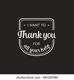 Set of badges with thank you graphics and design elements vector labels and logo for gratitude, branding, advertisement.