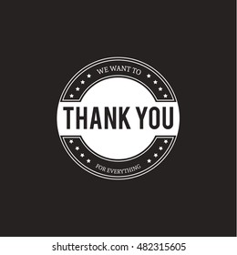 Set of badges with thank you graphics and design elements vector labels and logo for gratitude, branding, advertisement.