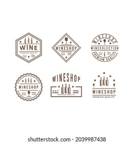 Logotipo del juego de Badges Wine Retro