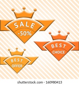 Set of badges:sale, best choice, best offer