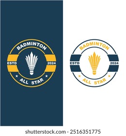 set of Badminton Logo vector illustration design
