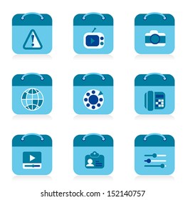 set of bag icon, vector