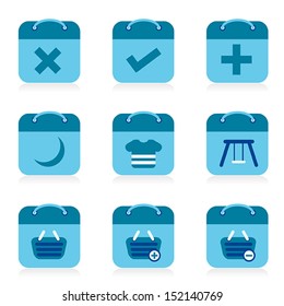 set of bag icon, vector