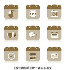 set of bag icon, vector 